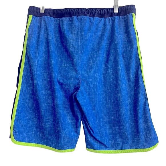 Lands’ End Boys Blue and Neon Green Swimming Trunks- Size XL - Picture 2 of 8